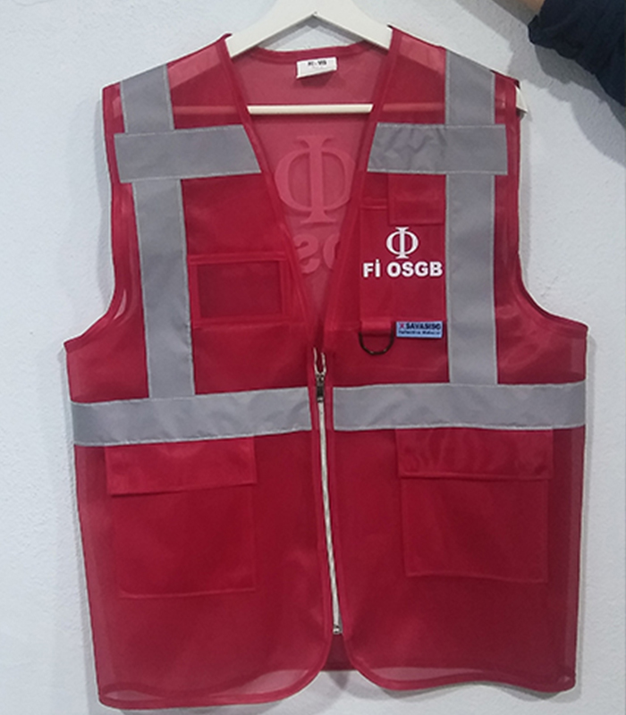 kırmızı mühendis ikaz yeleği